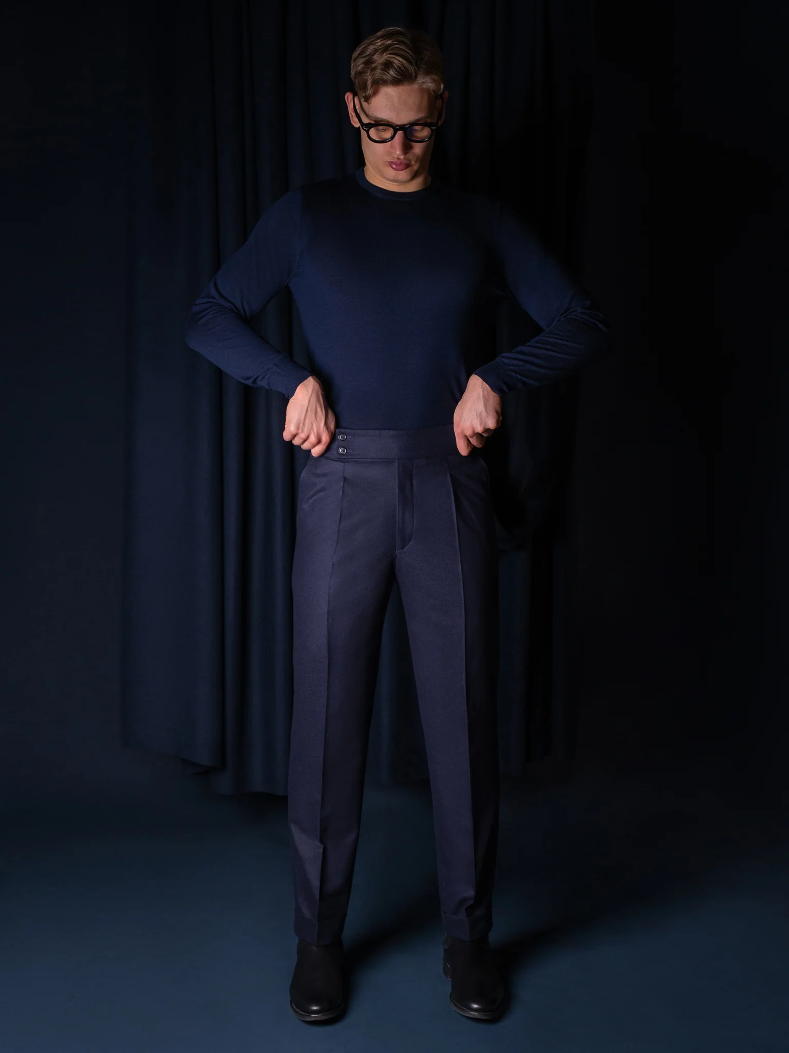 GLAZOMER Anzughose (Flanell - 6cm), blau - Image 12