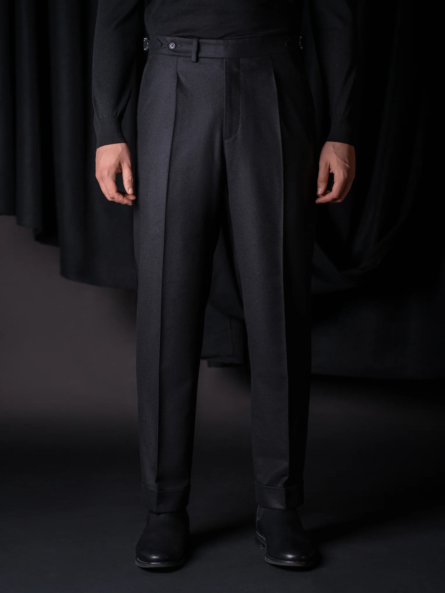 GLAZOMER Anzughose (Flanell - Classic), schwarz - Image 3