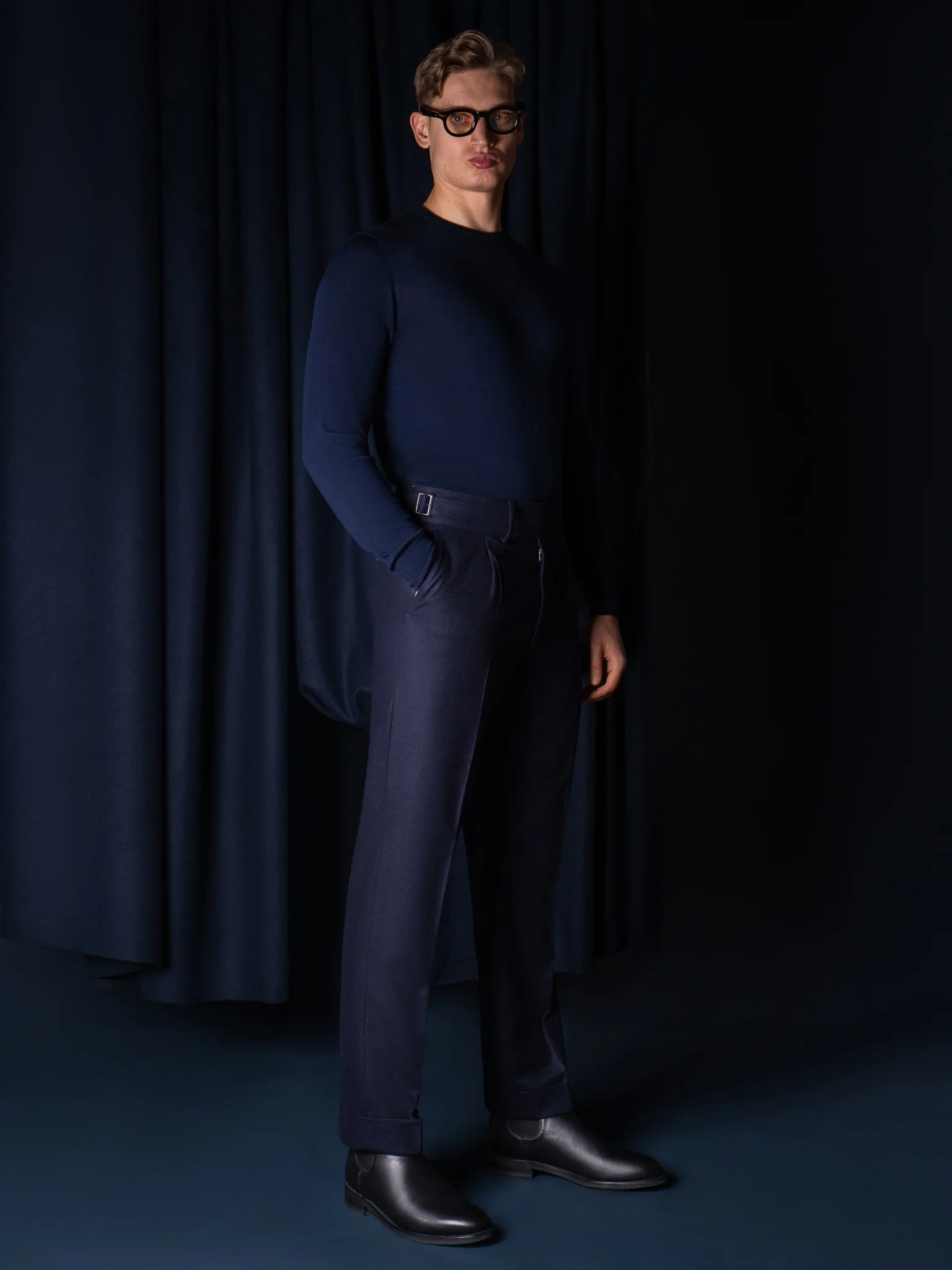 GLAZOMER Anzughose (Flanell - Gurkha), blau - Image 13
