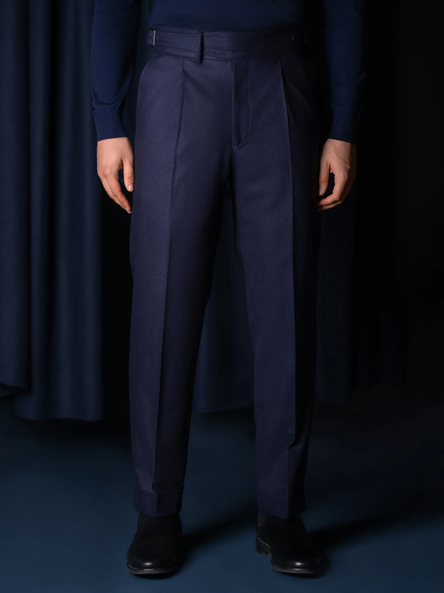 GLAZOMER Anzughose (Flanell - Gurkha), blau - Image 3