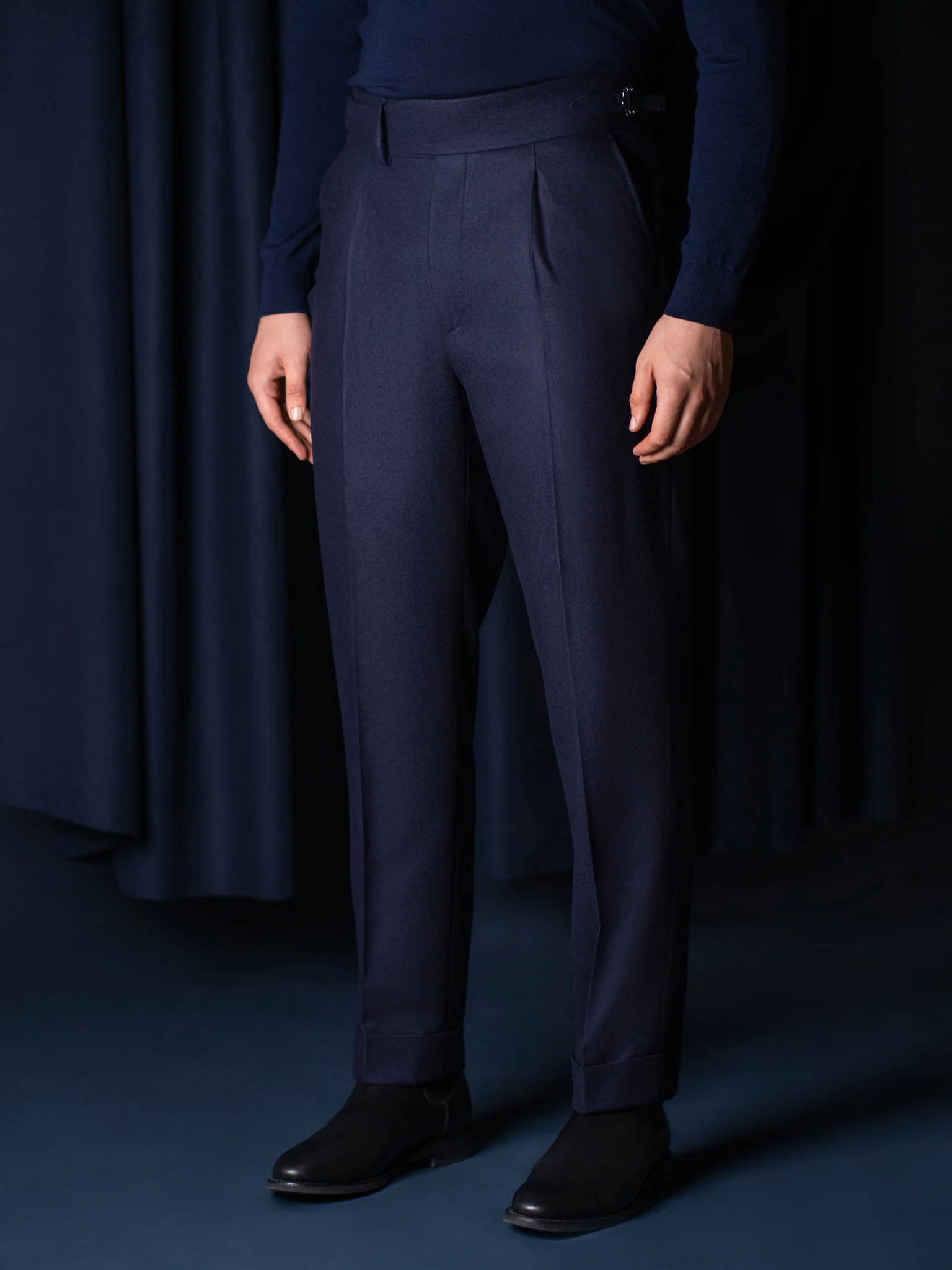 GLAZOMER Anzughose (Flanell - Gurkha), blau - Image 4