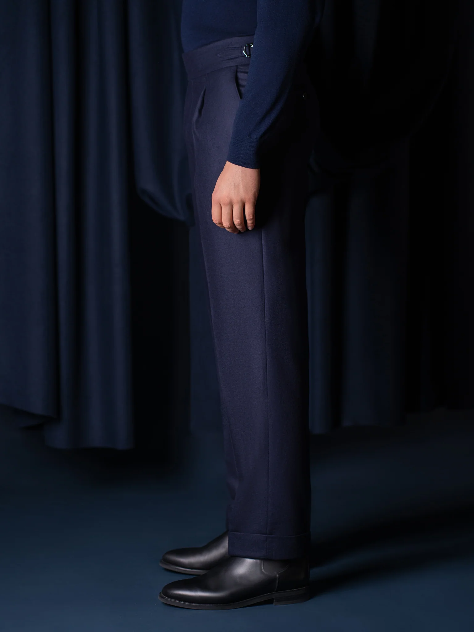 GLAZOMER Anzughose (Flanell - Gurkha), blau - Image 5