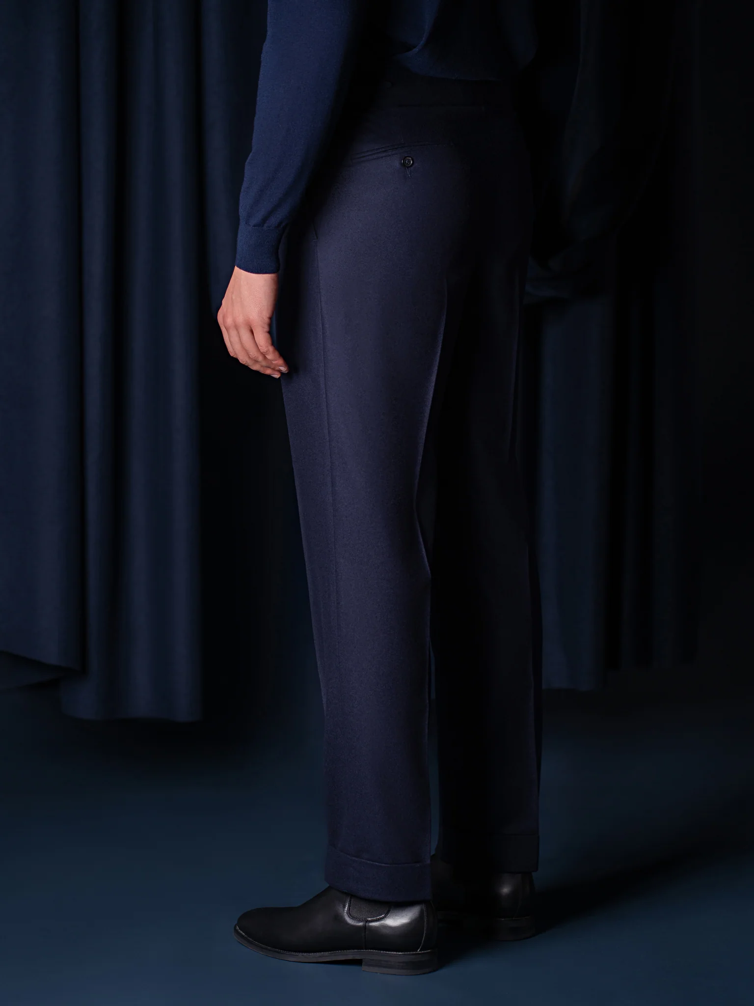 GLAZOMER Anzughose (Flanell - Gurkha), blau - Image 6