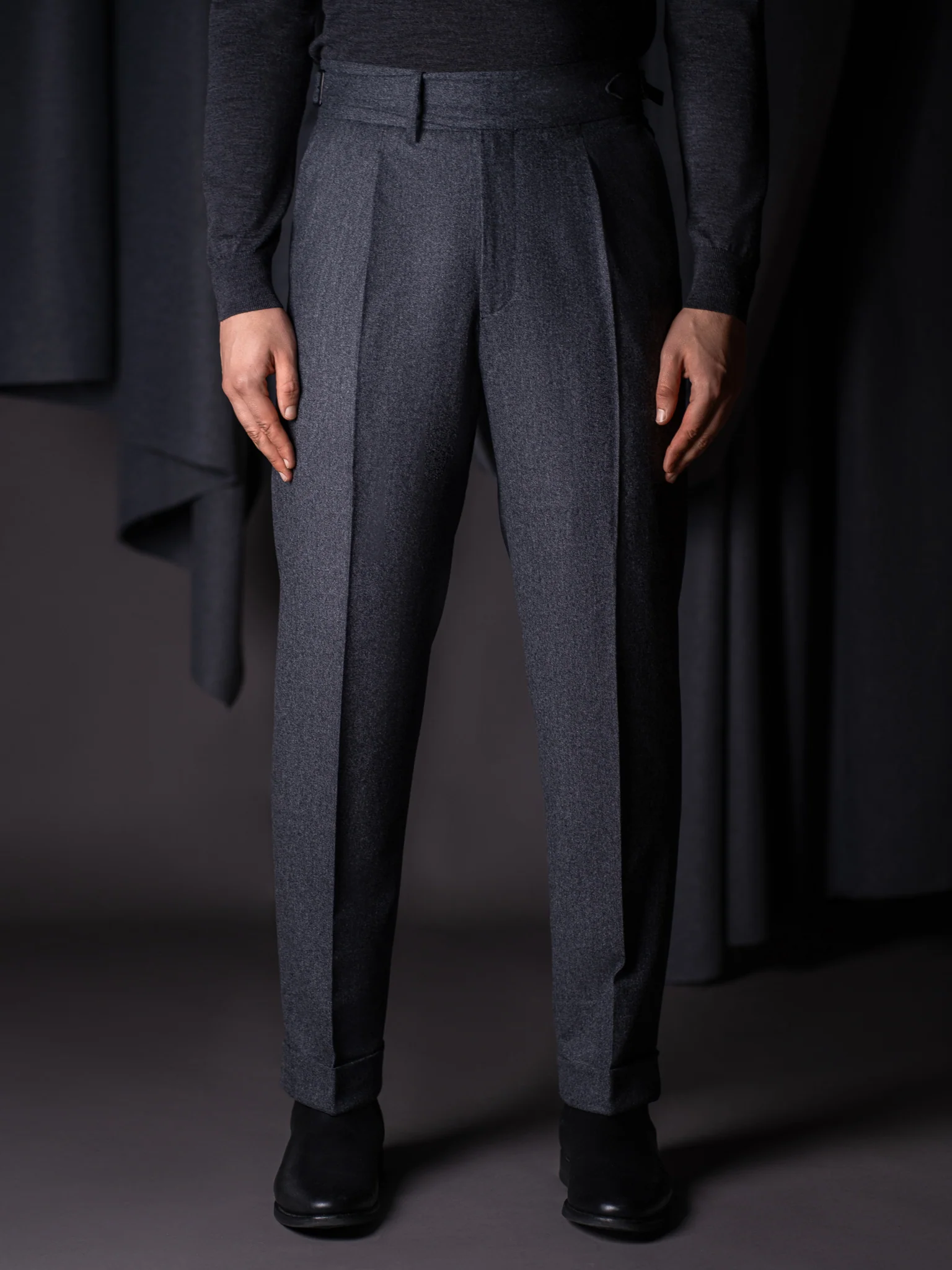 GLAZOMER Anzughose (Flanell - Gurkha), grau - Image 3
