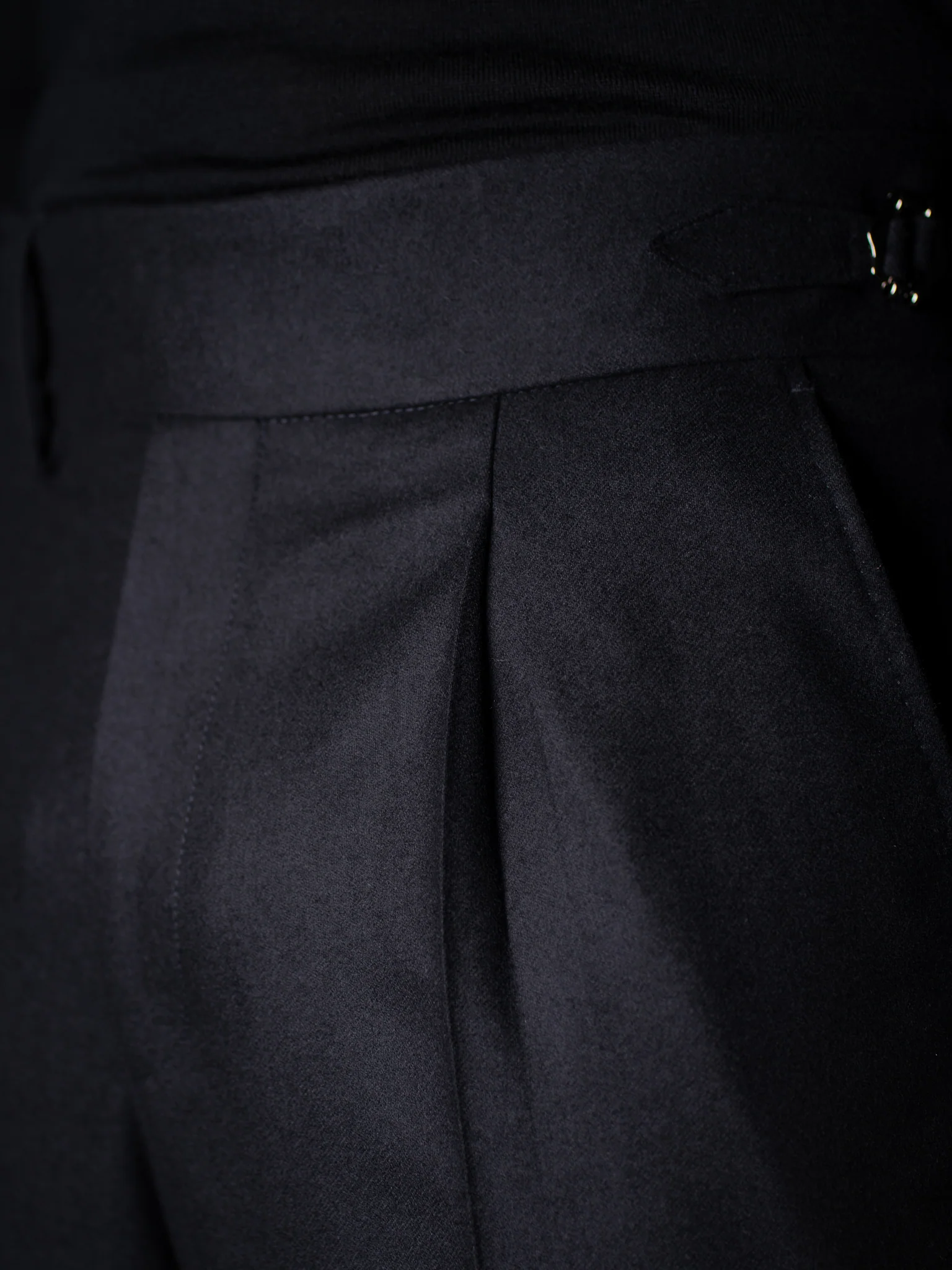 GLAZOMER Anzughose (Flanell - Gurkha), schwarz - Image 8