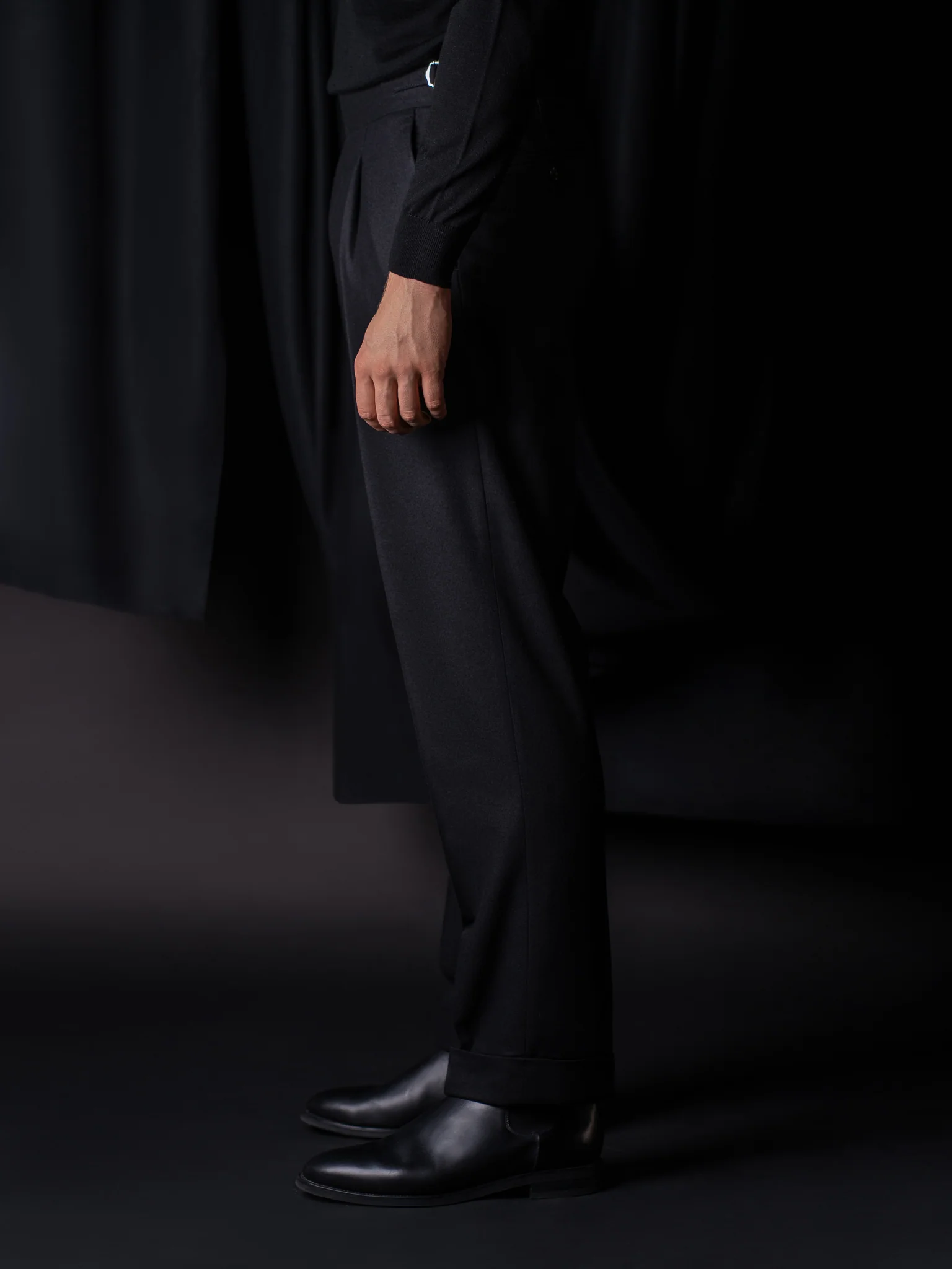 GLAZOMER Anzughose (Flanell - 6cm), schwarz - Image 5