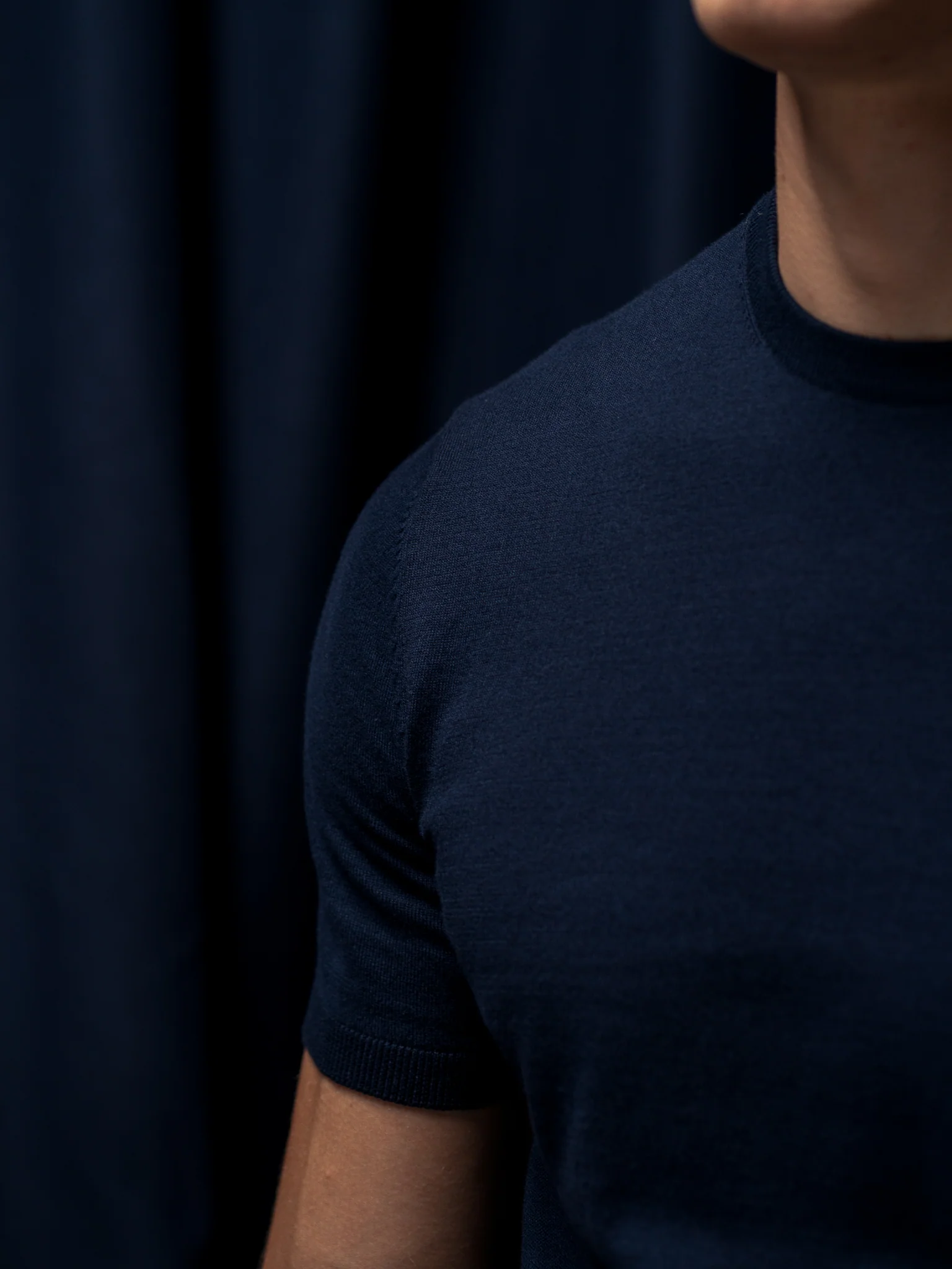 GLAZOMER PREMIUM T-Shirt (Merinowolle), blau - Image 4